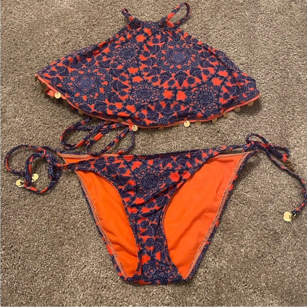 * 3 for $25* Bikini Lab Paisley Flutter Top Tie Bikini
